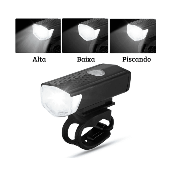 Farol Lanterna Bicicleta Led Recarregavel A Prova D'água R95 - Image 3