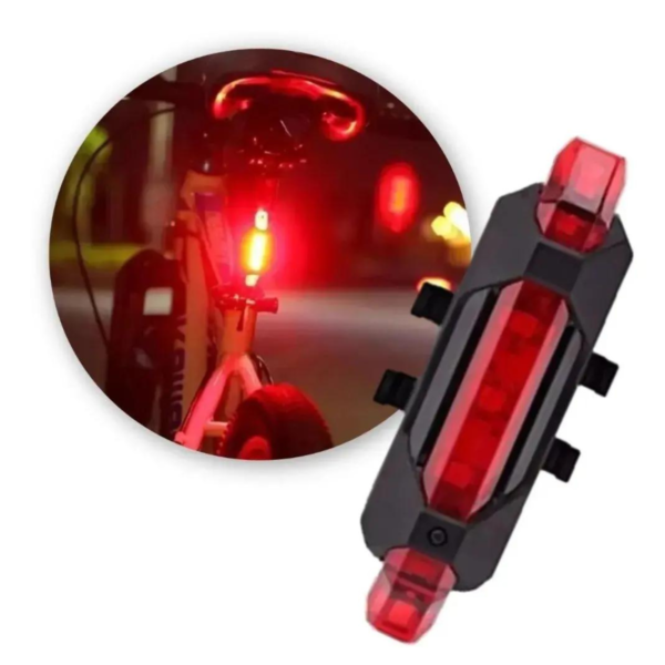 Lanterna Traseira Bike Sinalizador Bicicleta Luz De Led Usb